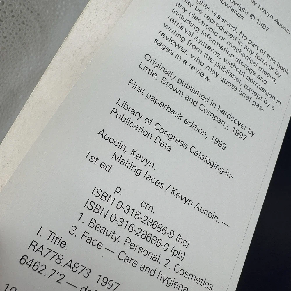 Making Faces Kevyn Aucoin 1st Ed 1999 Paperback Beauty‎ Makeup Guide